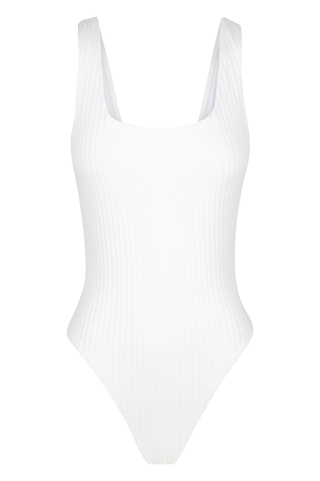 Aoraki One Piece - Snow White Ribbed Terry | Floating Swim