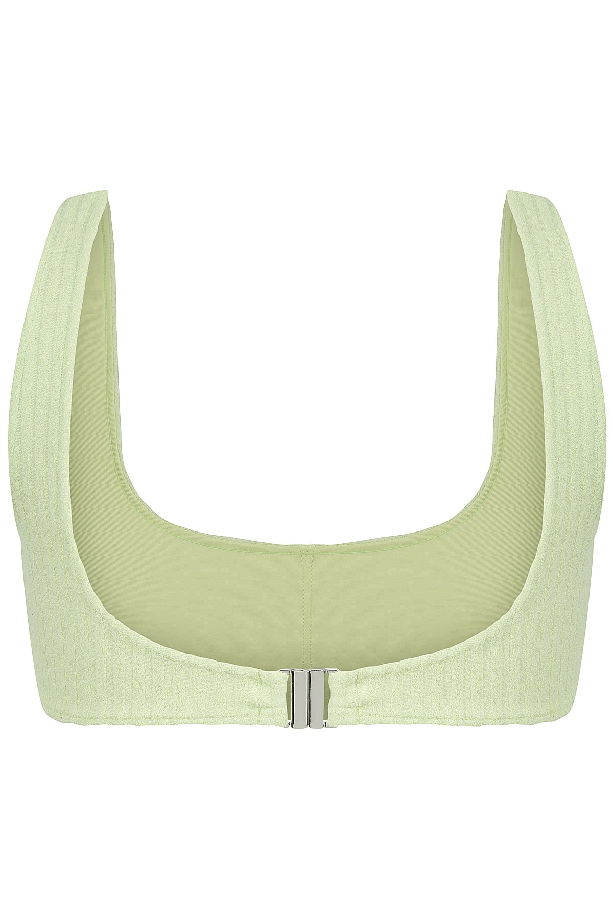 Pukaki Top - Lily Green Ribbed Terry