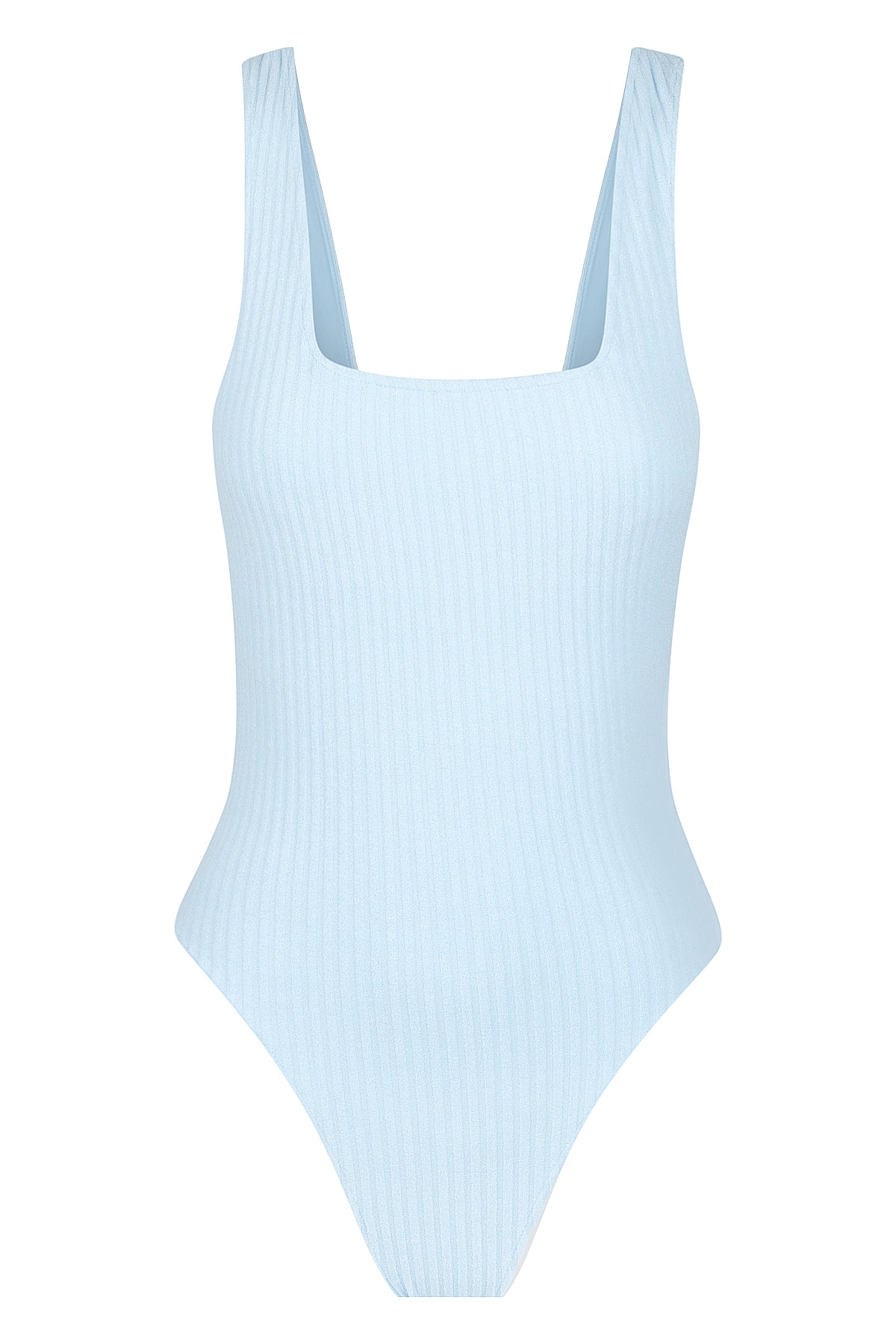 ★PLAGE_seoul★ Terry Plunge Swimsuit_Ocean Blue Solar Blue Crush Terry One Piece – Strait The Label