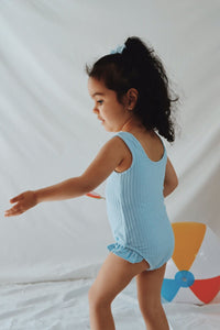 Mini One Piece - Baby Blue Ribbed Terry